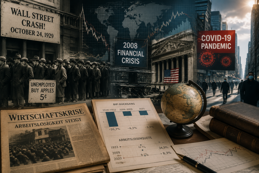 Historische Wirtschaftskrisen im Vergleich