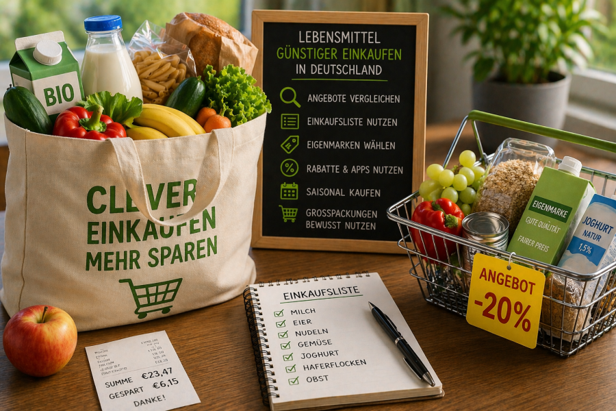 Lebensmittel günstiger einkaufen in Deutschland