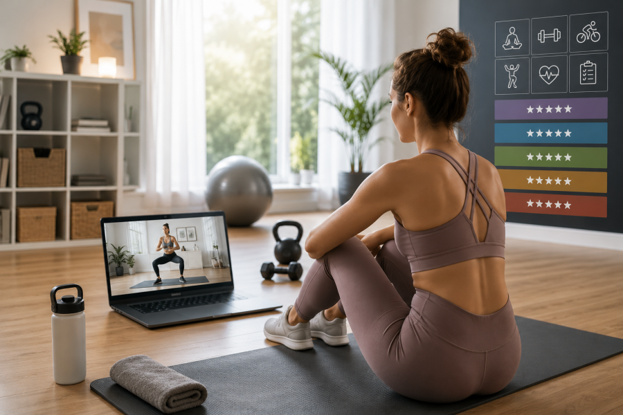 Online Fitnesskurse im Vergleich