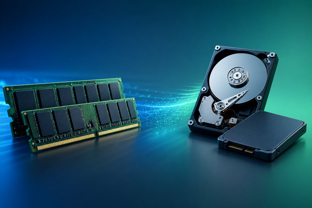 Arbeitsspeicher und Speicherplatz verstehen