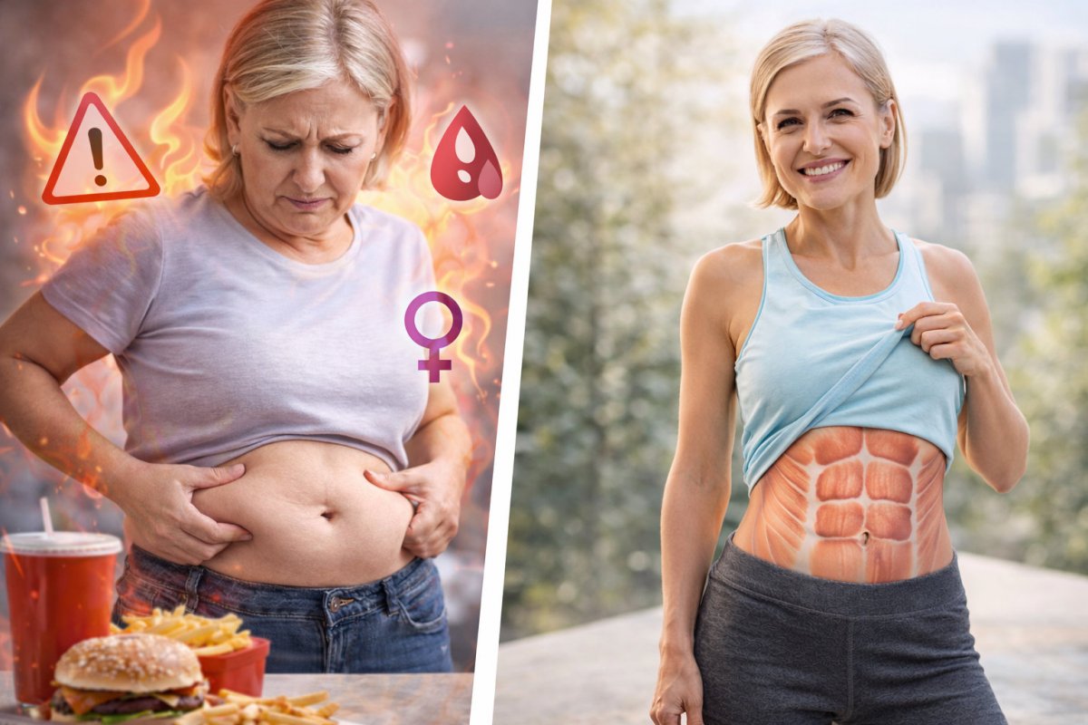 Bauchfett verlieren in den Wechseljahren