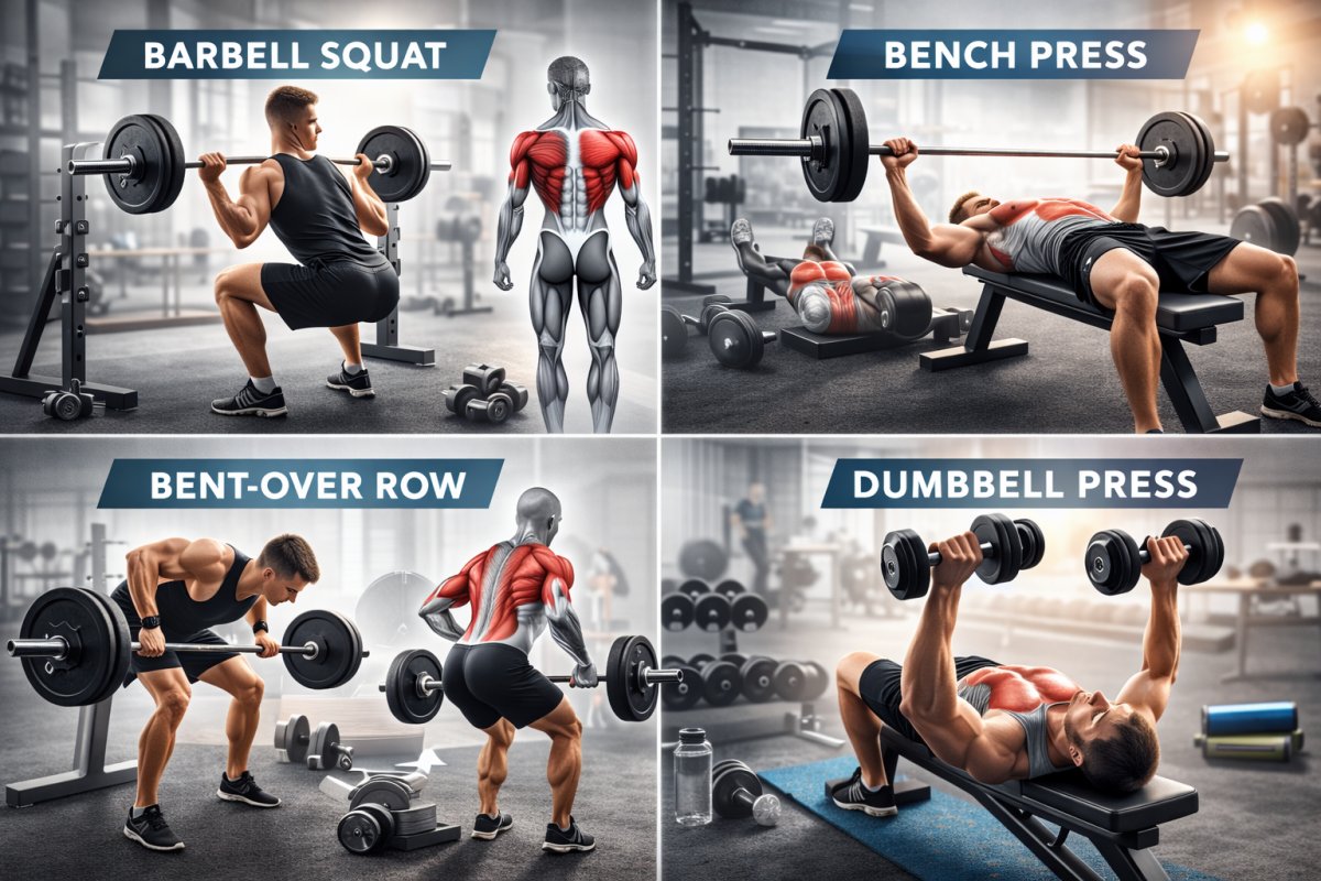 Die besten &Uuml;bungen f&uuml;r Anf&auml;nger im Krafttraining