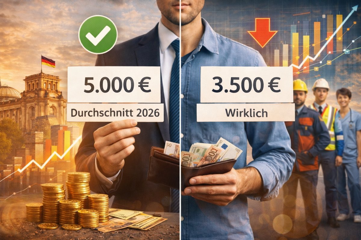 Durchschnittsgehalt in Deutschland 2026 und wie viel Arbeitnehmer wirklich verdienen