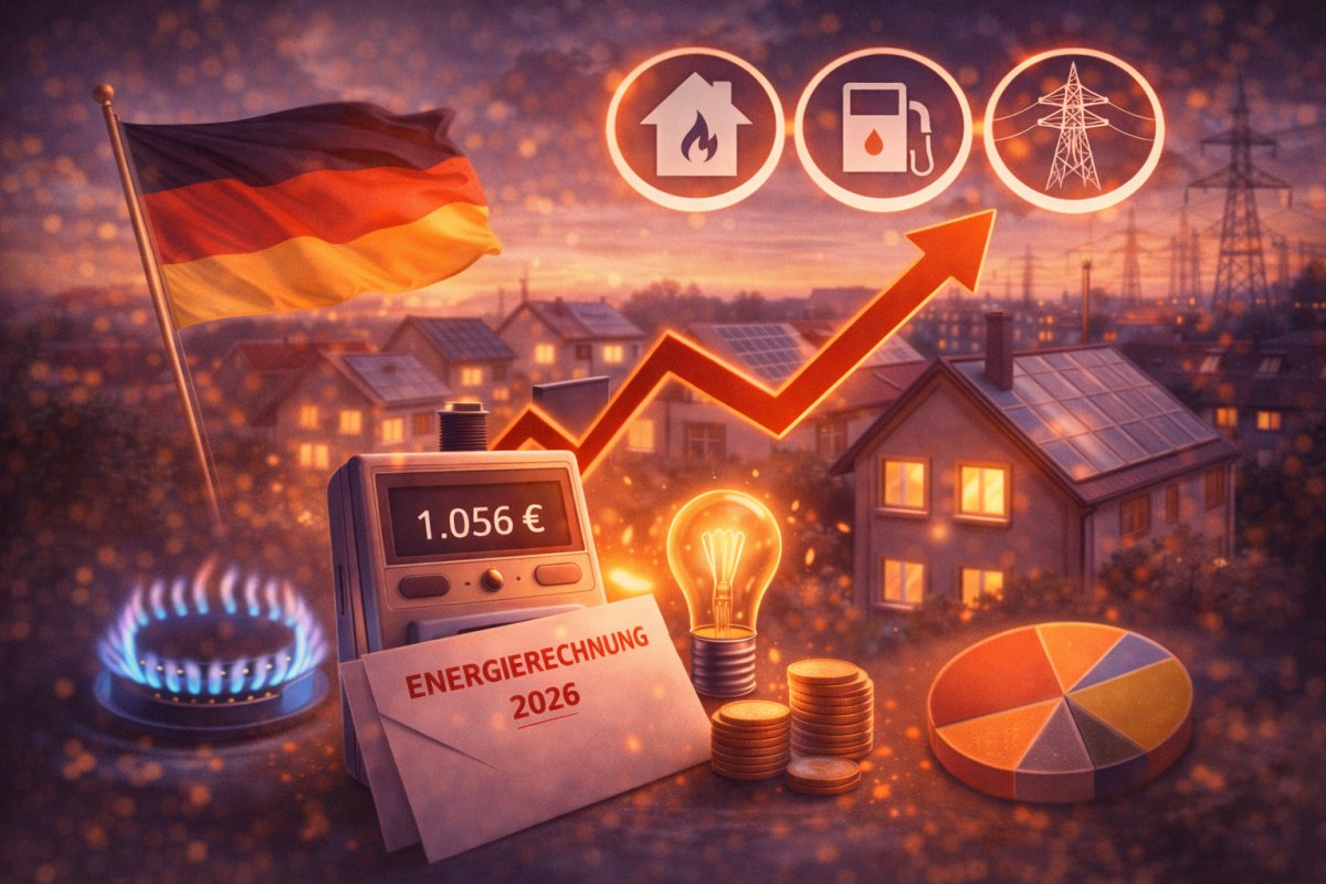 Energiepreise 2026 f&uuml;r Haushalte in Deutschland