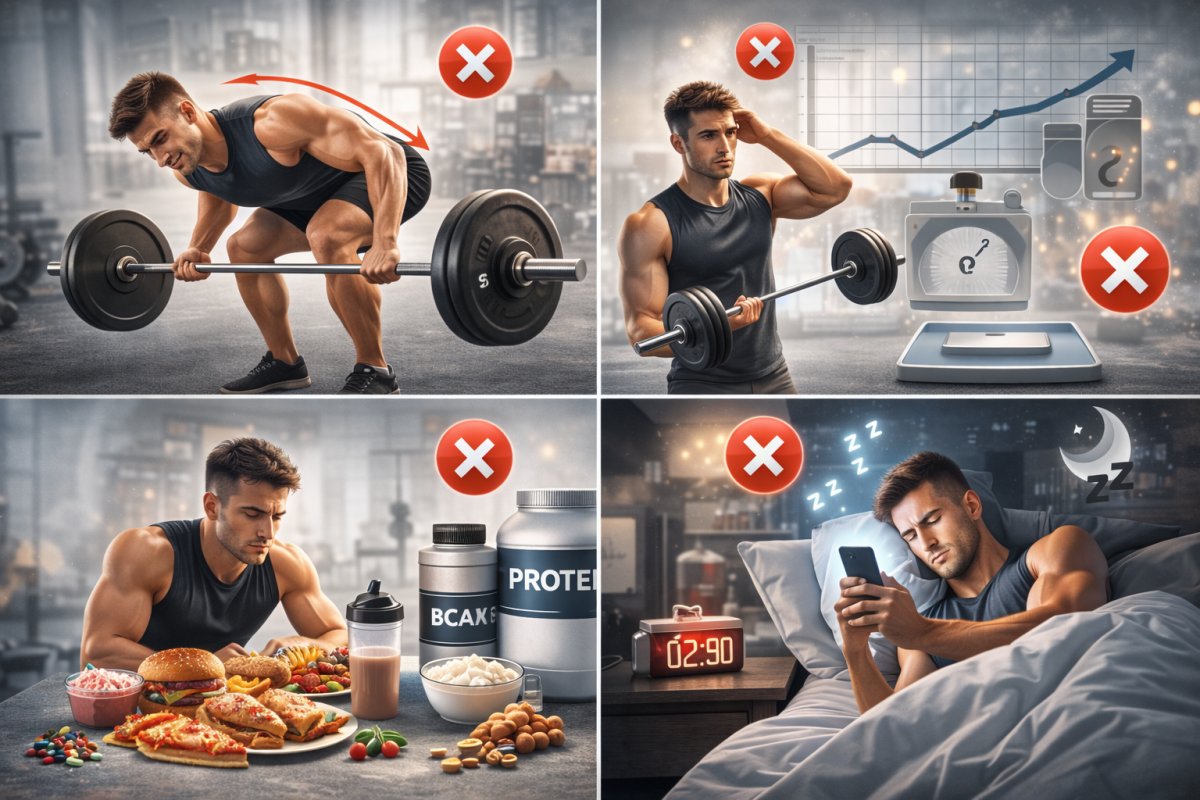 H&auml;ufige Fehler im Muskelaufbau Trainingsplan f&uuml;r Anf&auml;nger