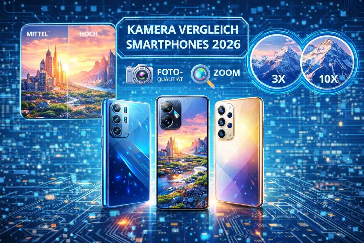 Kamera Vergleich Smartphones 2026 mit Fotoqualit&auml;t und Zoom