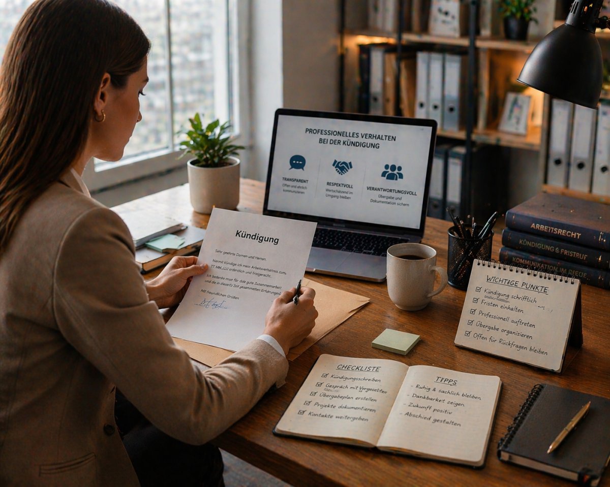 Kündigung einreichen – professionelles Verhalten im Unternehmen Kündigung einreichen – professionelles Verhalten im Unternehmen