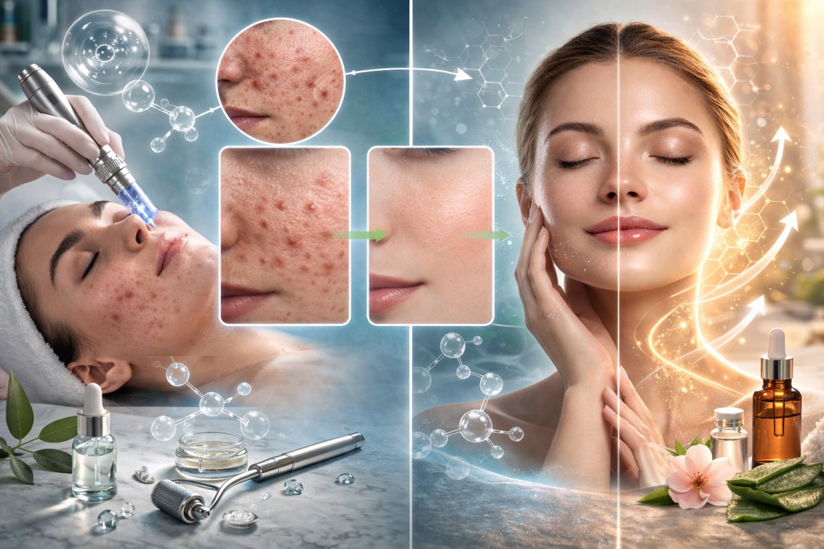 Microneedling gegen Aknenarben und gro&szlig;e Poren