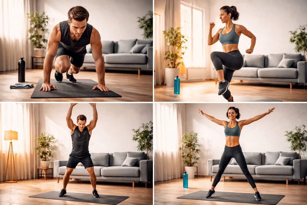 Muskelaufbau durch HIIT Training zuhause