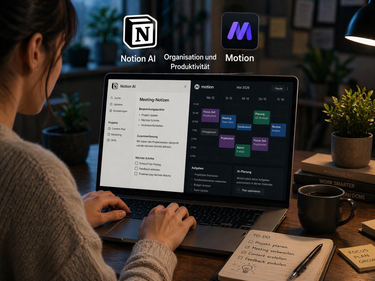 Notion AI und Motion helfen bei Organisation und Produktivit&auml;t