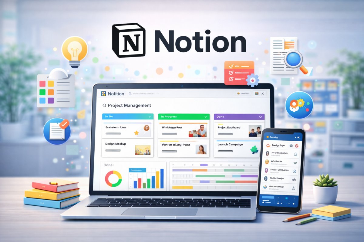 Notion verbindet Projektmanagement und Wissensdatenbank