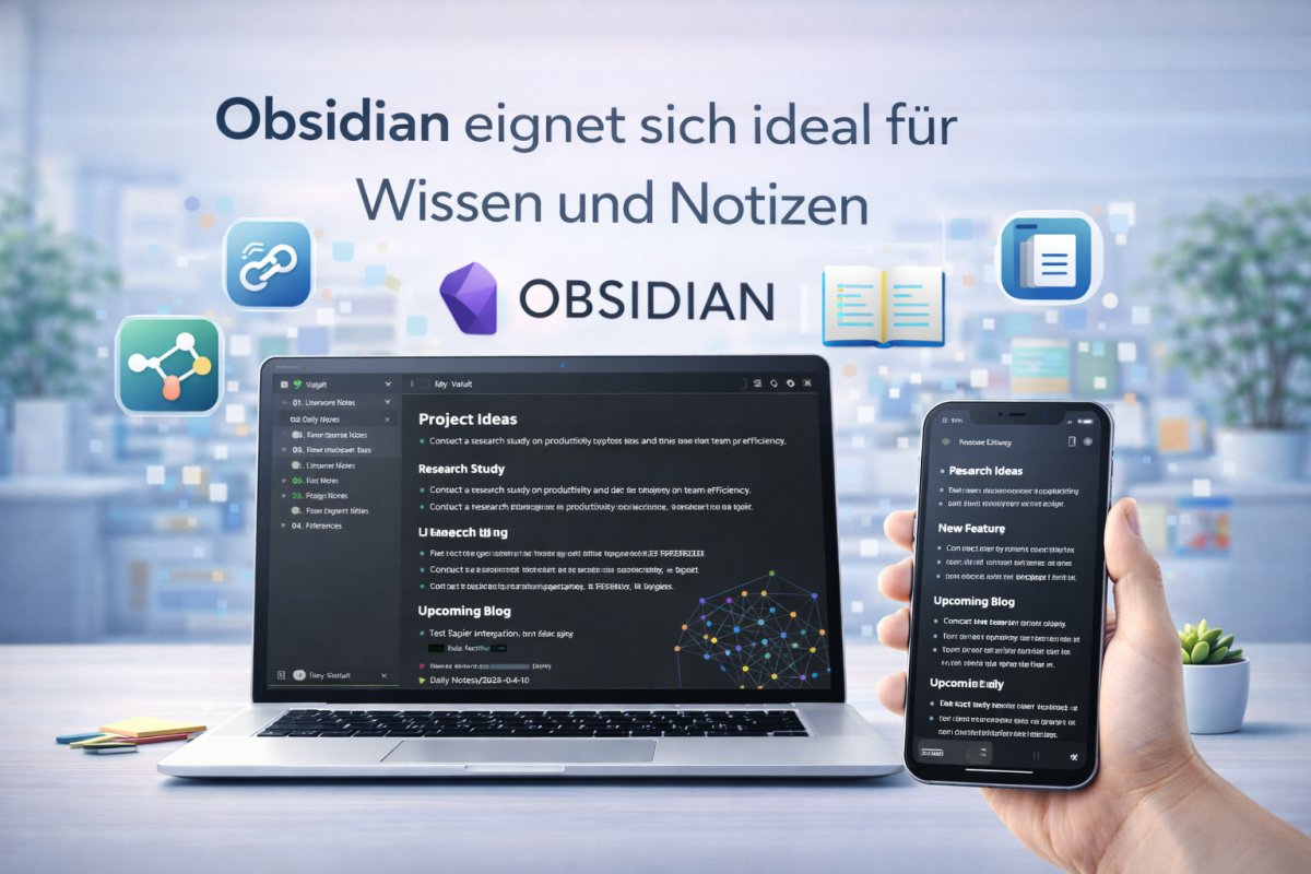Obsidian eignet sich ideal f&uuml;r Wissen und Notizen