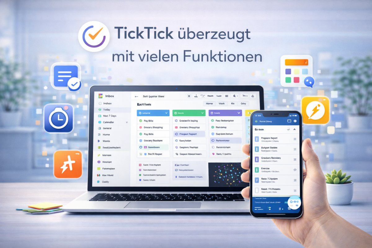 TickTick &uuml;berzeugt mit vielen Funktionen