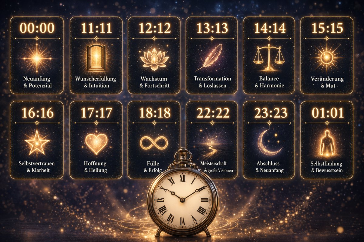 Übersicht der wichtigsten Spiegeluhrzeiten und ihrer Bedeutung Übersicht der wichtigsten Spiegeluhrzeiten und ihrer Bedeutung