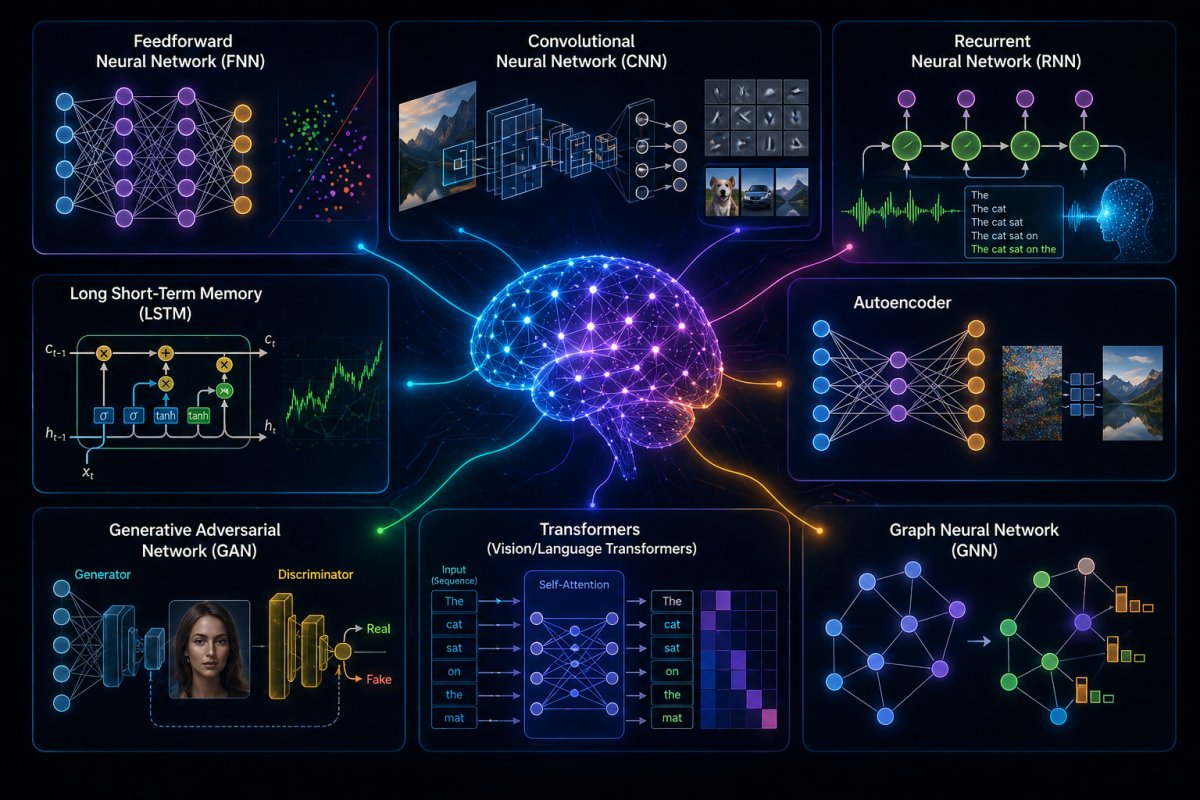 Welche Arten von neuronalen Netzen es gibt