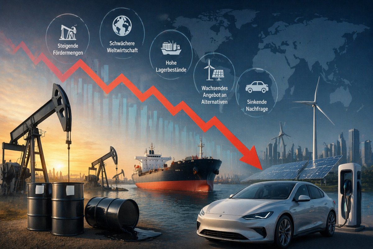 Welche Faktoren f&uuml;r sinkende &Ouml;lpreise sprechen