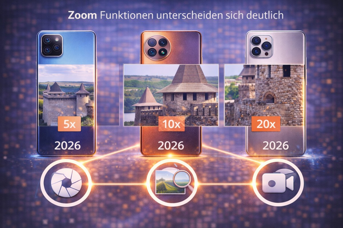 Zoom Funktionen unterscheiden sich deutlich